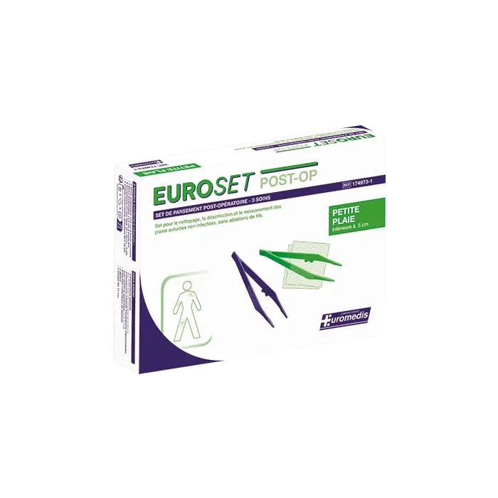 Set de Pansement Post Opératoire - Plaie Suturée non Infectée - Petite Plaie Euroset - Euromedis