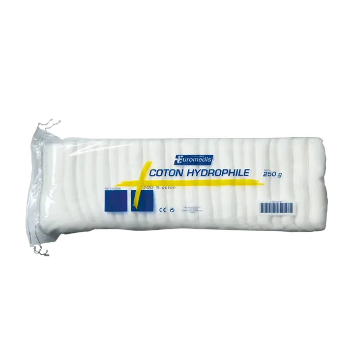 [ALO-PANSMT-EUMED-250-5425032542062] Coton Hydrophile - 250g - Euromedis