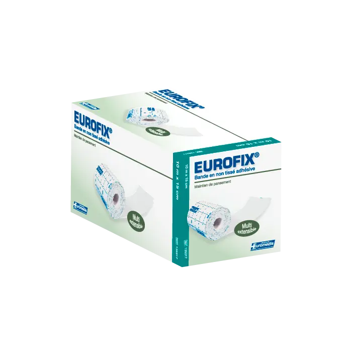 Bande en non-tissé adhésive multi-extensible - 10m x 15cm Eurofix - Euromedis