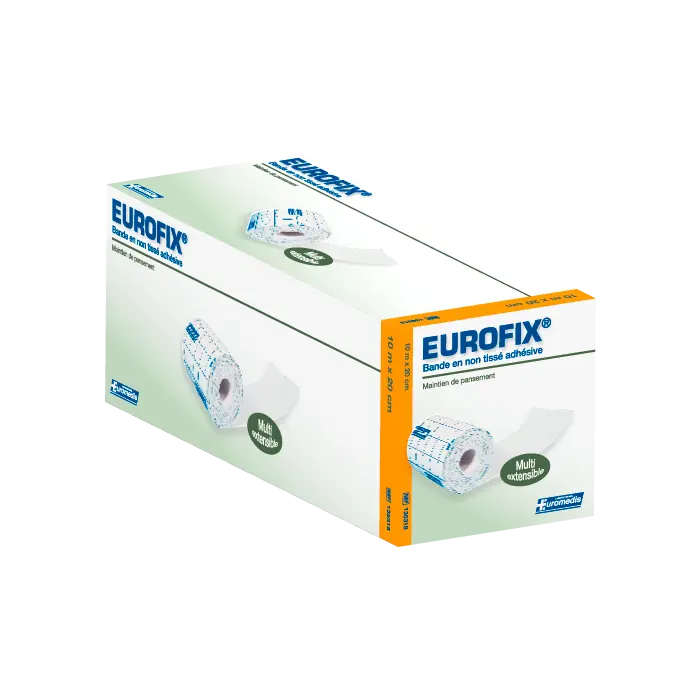 [ALO-PANSMT-EUMED-10X20-6926515454708] Bande en non-tissé adhésive multi-extensible - 10m x 20cm Eurofix - Euromedis