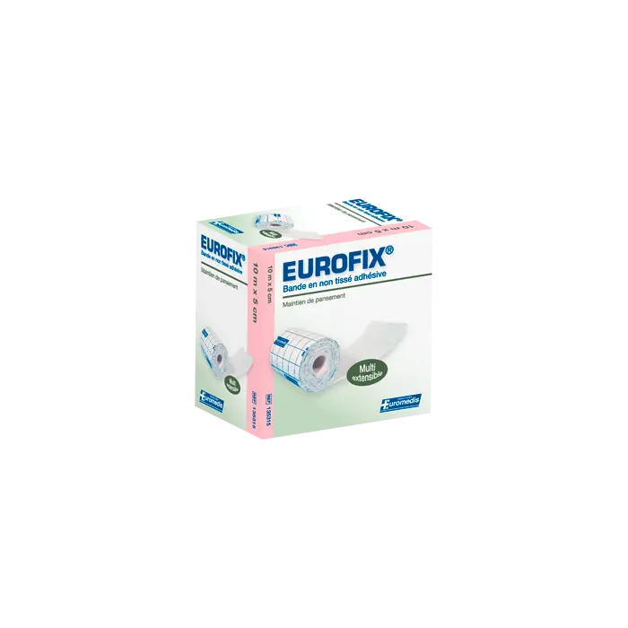 [ALO-PANSMT-EUMED-10X5-6926515454647] Bande en non-tissé adhésive multi-extensible - 10m x 5cm Eurofix - Euromedis 