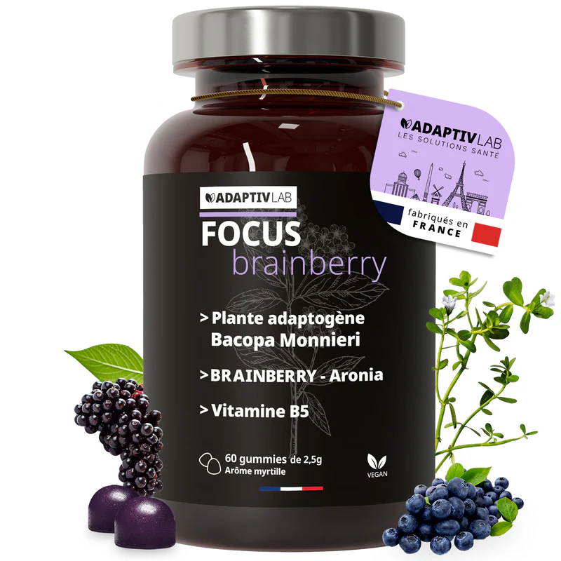[ALO-CMPLNT-ADLAB-60-150-3760324790946] FOCUS Brainberry - 60 Gummies - AdaptivLab 