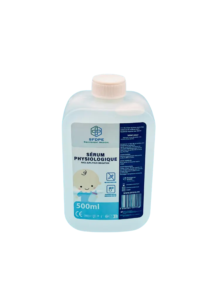 Serum Physiologique – Bouteille 500 mL – NaCl 0,9%