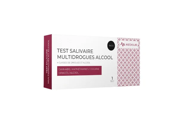 Autotest Salivaire Multidrogues et Alcool THC15 x1  - Medisur
