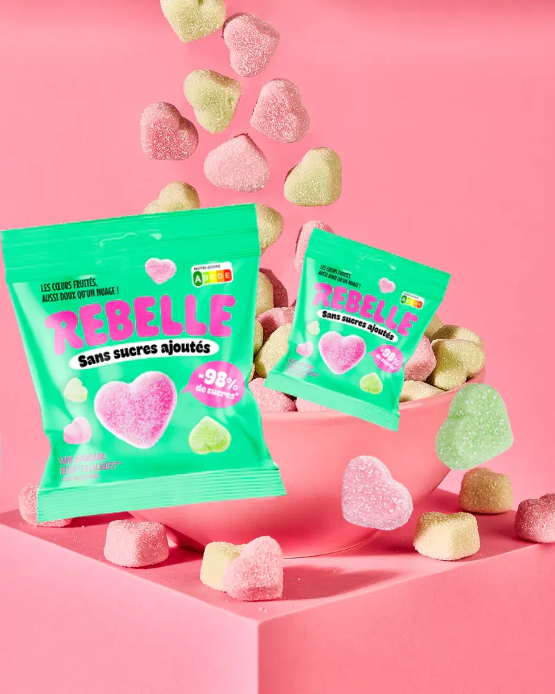 [ALO-BONBON-REBEL-COEUR-3770028156405] Bonbons Cœurs Fruités  - Rebelle 