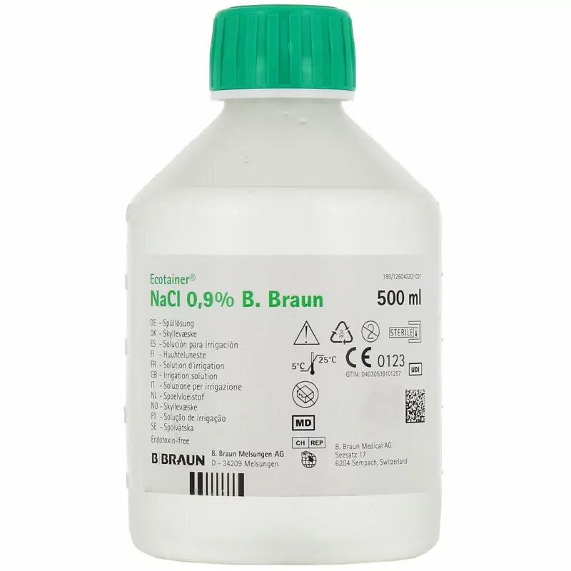 [4030539101257] Serum Physiologique B.BRAUN Ecotainer - NACL 0,9% 500ml Stérile 