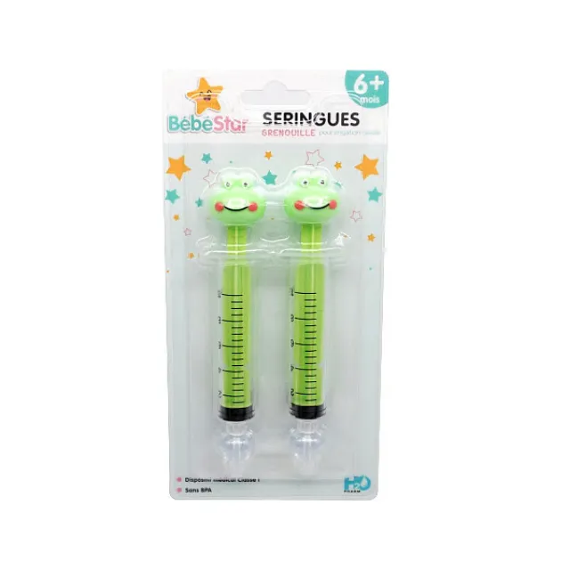 [3760424430018] Seringues nasales (x2) - Grenouille - Bébé Star