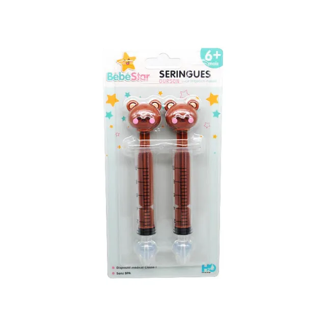 [3760424430032] Seringues nasales (x2) - Ourson - Bébé Star