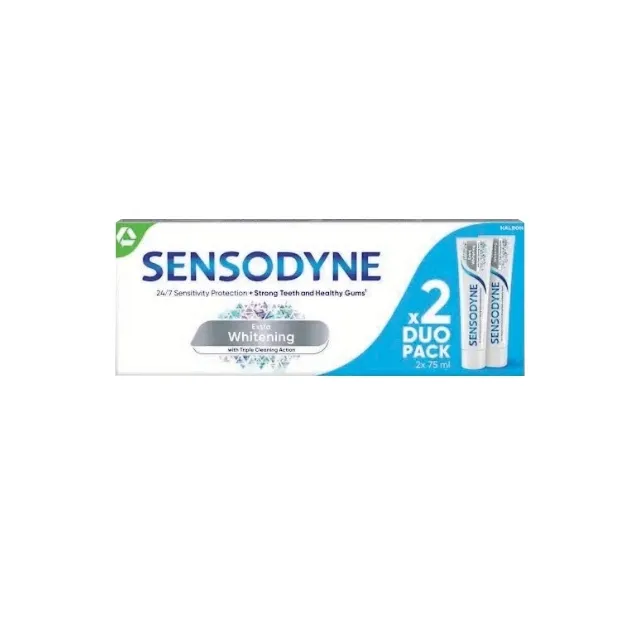 [5054563234209] Dentifrice extra whitening 2x75ml - Sensodyne