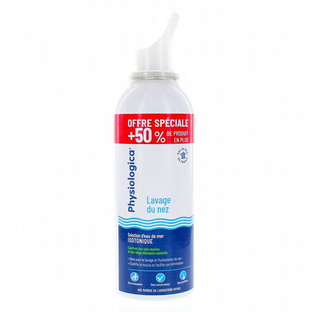[ALO-SOIN-GIFRER-3401041330113] Lavage Nez Spray Physiologica 150ml - Gifrer