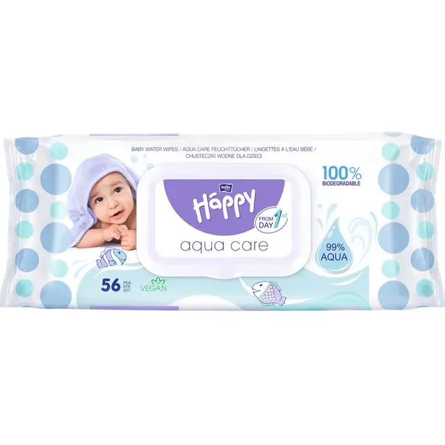 Lingettes AquaCare - Happy
