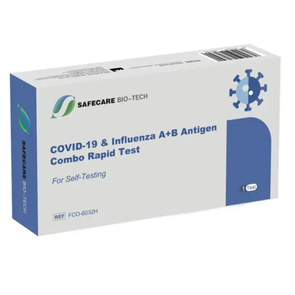 [ALO-TESMED-SFCAR-6974246460390] Autotest Unitaire Combiné Grippe Covid - Safecare Bio-Tech