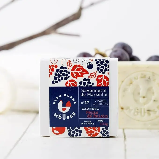 [ALO-SAVON-BBM-ABRCO-100-3760326780037] Savon Classique Bulle - Bleu Blanc Mousse (Abricot)