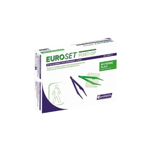 [ALO-PANSMT-ERSET-X3-6972370761918] Set de Pansement Post Opératoire - Plaie Suturée non Infectée - Moyenne Plaie Euroset - Euromedis