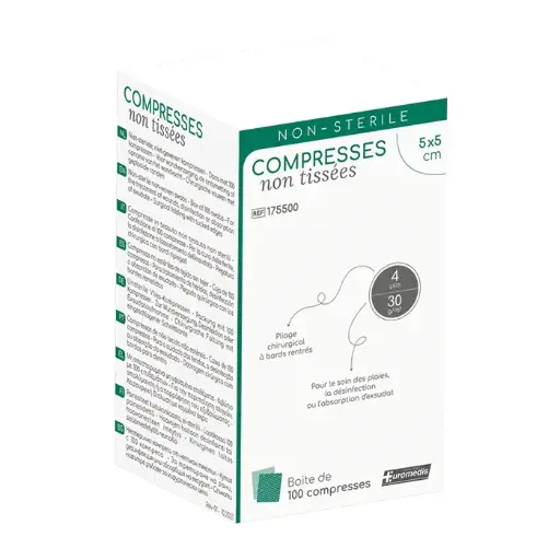 Compresse en non-tissé non stérile - 30g/m²