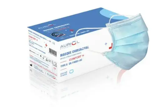 Masque Adulte Type IIR Bleu – AURIOL 