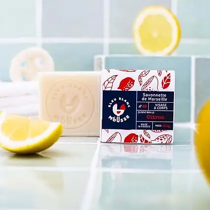Savon au lait d'anesse - Savon Lait d'ânesse Senteur Citron Bio - Sans colorant, sans huile essentielle ajoutée - 100 gr - 100% Made in France