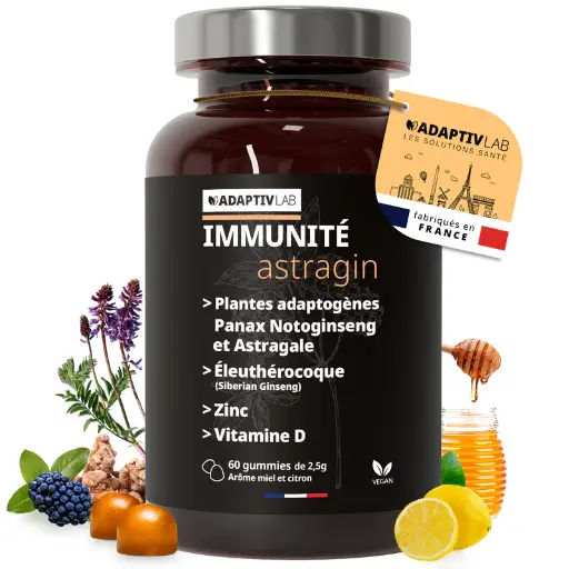 [ALO-CMPLNT-ADLAB-60-150-3760324791080] IMMUNITÉ Astragin - 60 Gummies - AdaptivLab 