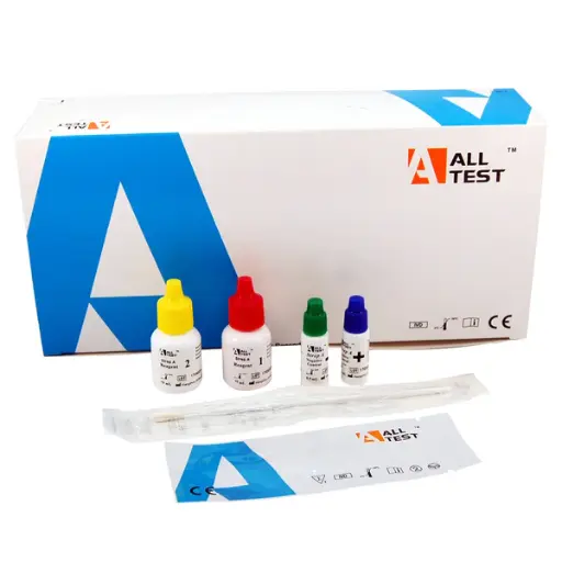 Kit de test de dépistage du streptocoque A par prélèvement de gorge